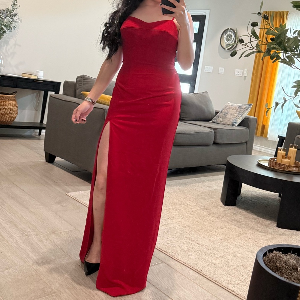 Lulus Bombshell Potential Red Backless Sleeveless… - image 2